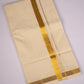 GLD-11C CREAM DOUBLE DHOTI  4.00 MTR