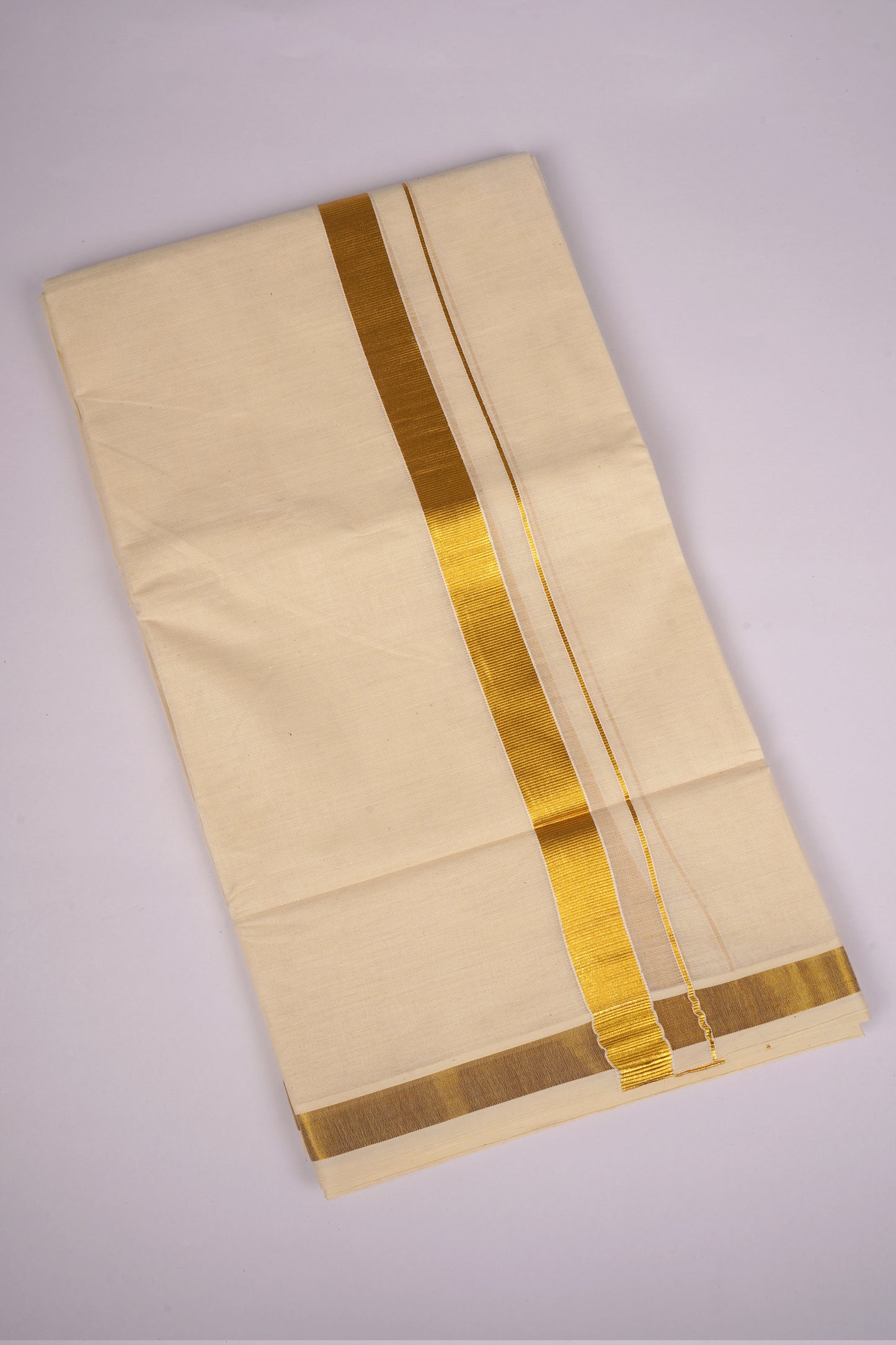 GLD-11C CREAM DOUBLE DHOTI  4.00 MTR
