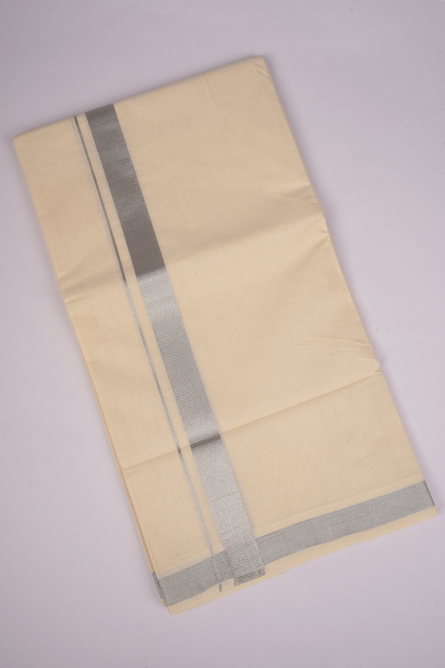 SLD-46C CREAM DOUBLE DHOTI  3.80 MTR