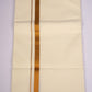 GLD-41C CREAM DOUBLE DHOTI  4.00 MTR