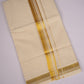 GLD-145C CREAM DOUBLE DHOTI  4.00 MTR