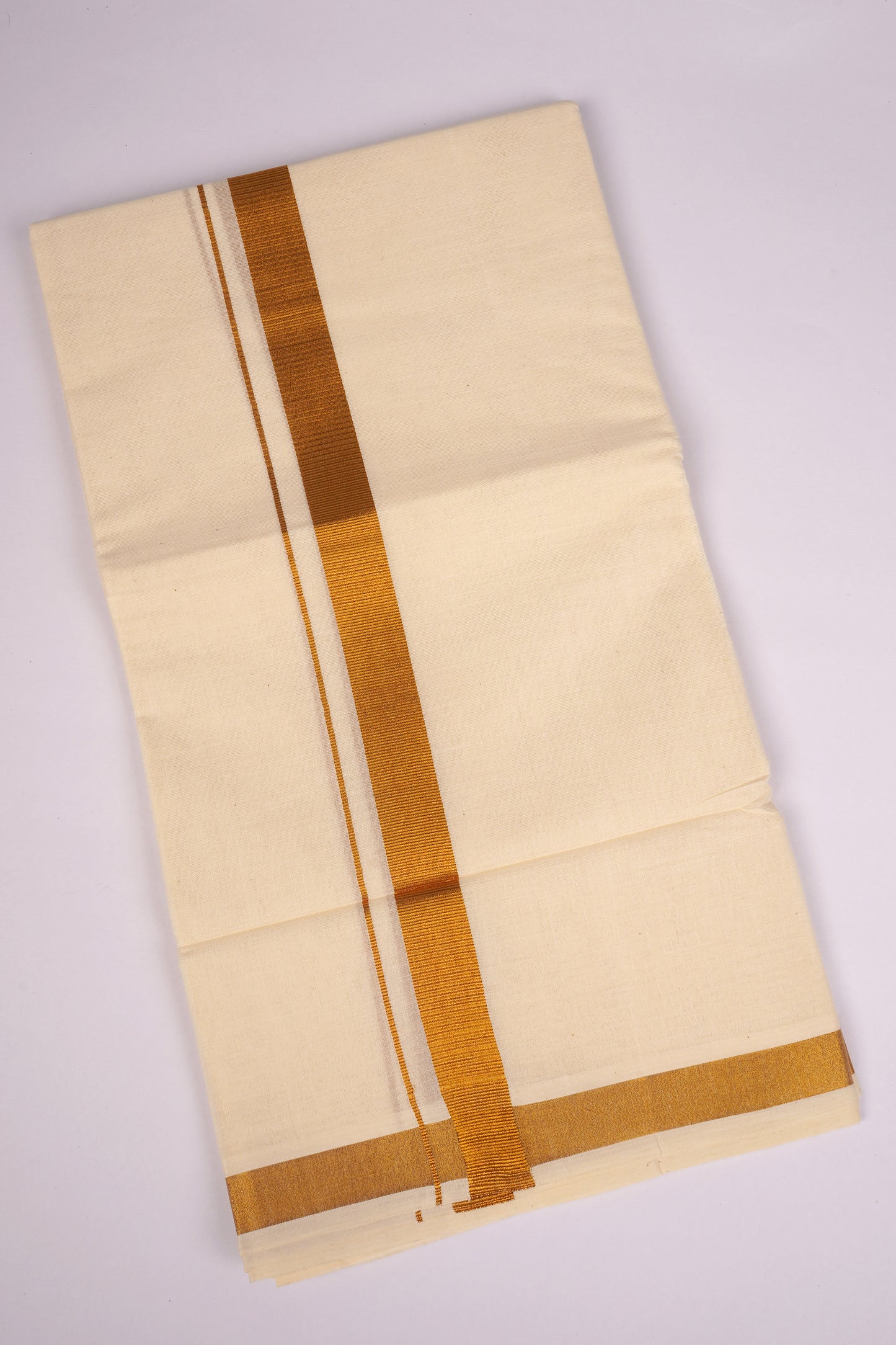 GLD-02C CREAM DOUBLE DHOTI  3.80 MTR