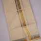 GLD-147C CREAM DOUBLE DHOTI  4.00 MTR