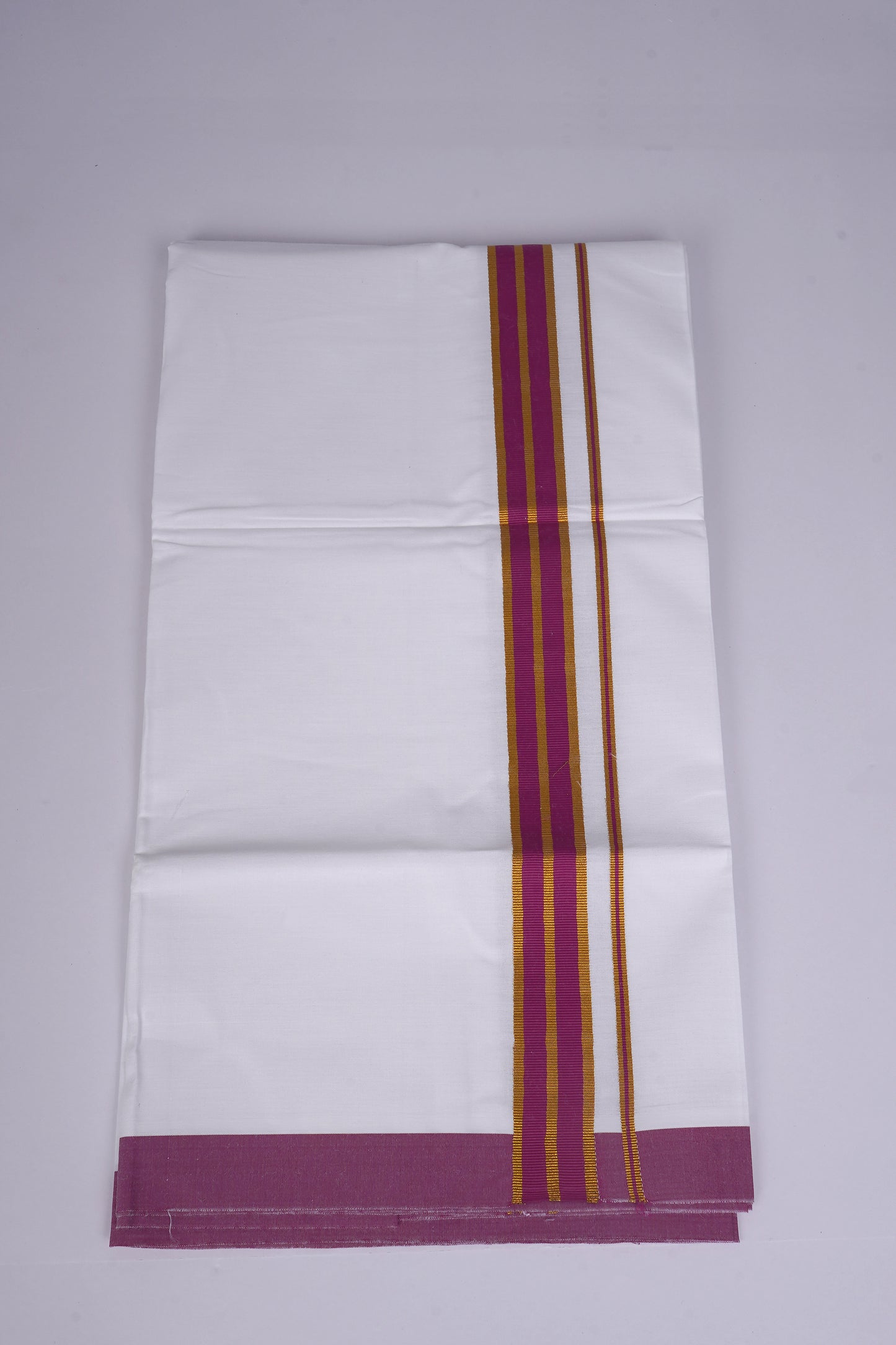 FS-107 W/S DHOTI 2.00 MTR - GOLD DARK VIOLET