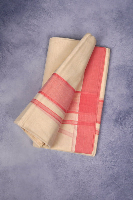 FCD-86C C/D DHOTI  4.00 MTR-Pink