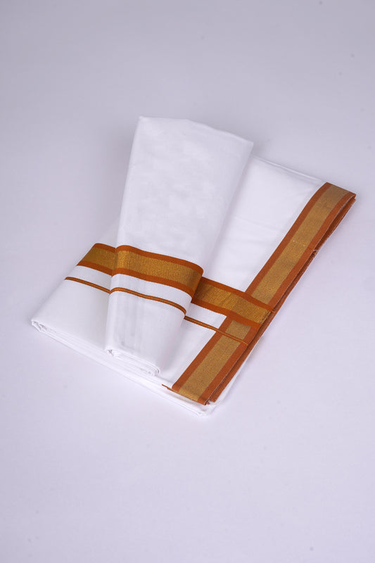 FS-103 W/S DHOTI 2.00 MTR - GOLD BROWN
