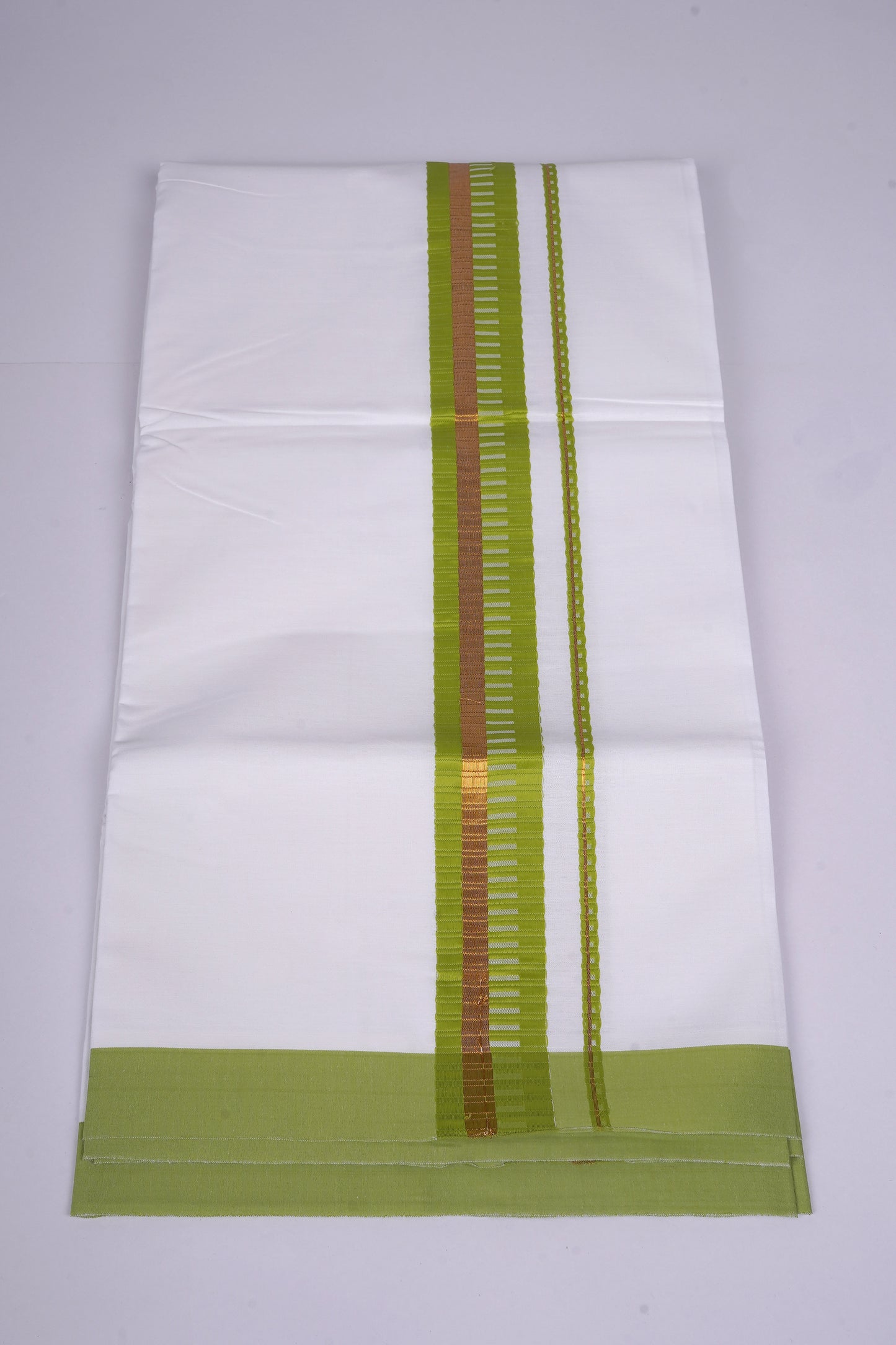 FS-93 W/S DHOTI 2.00 MTR - GOLD LIGHT GREEN