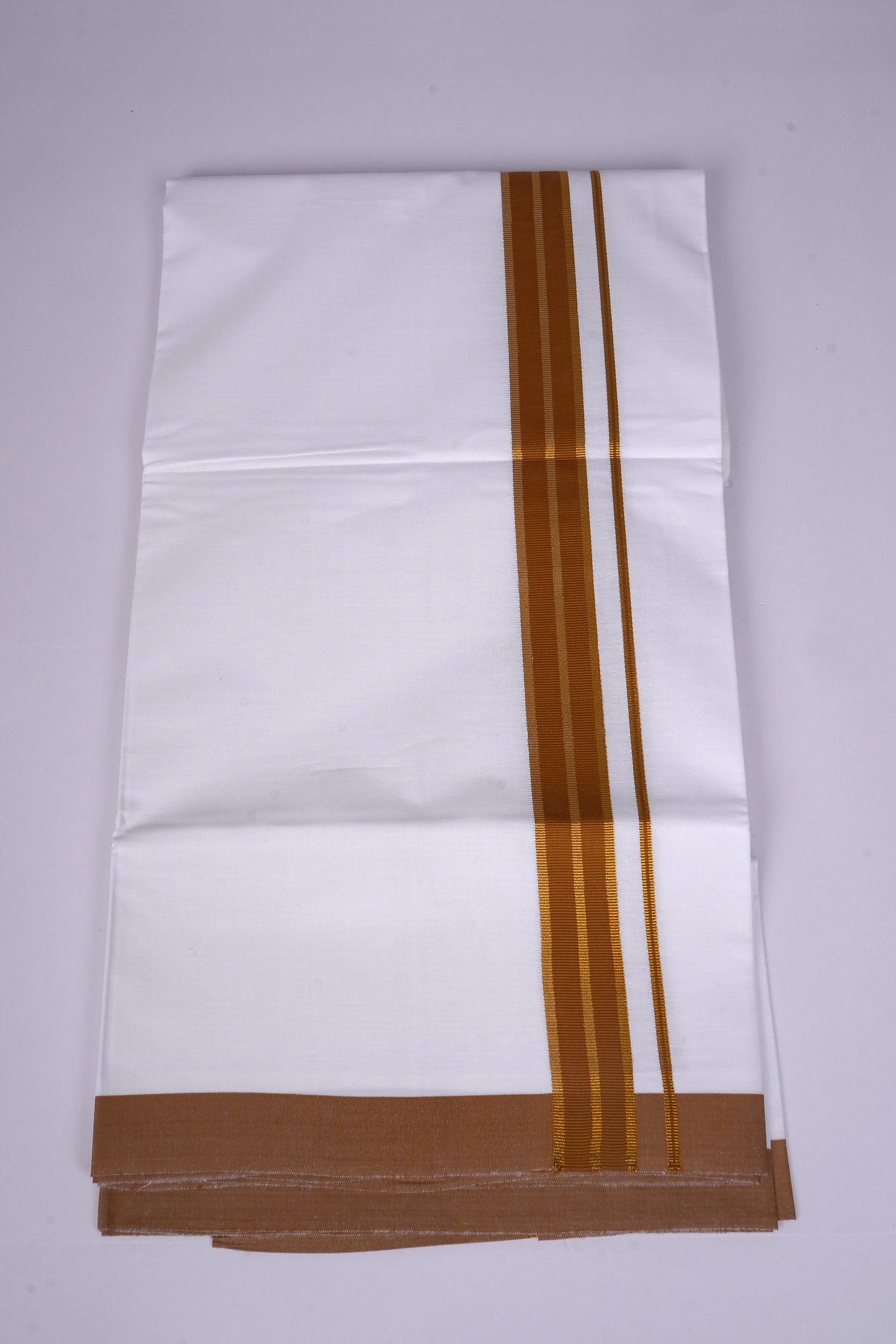 FS-107 W/S DHOTI 2.00 MTR - GOLD DARK BROWN