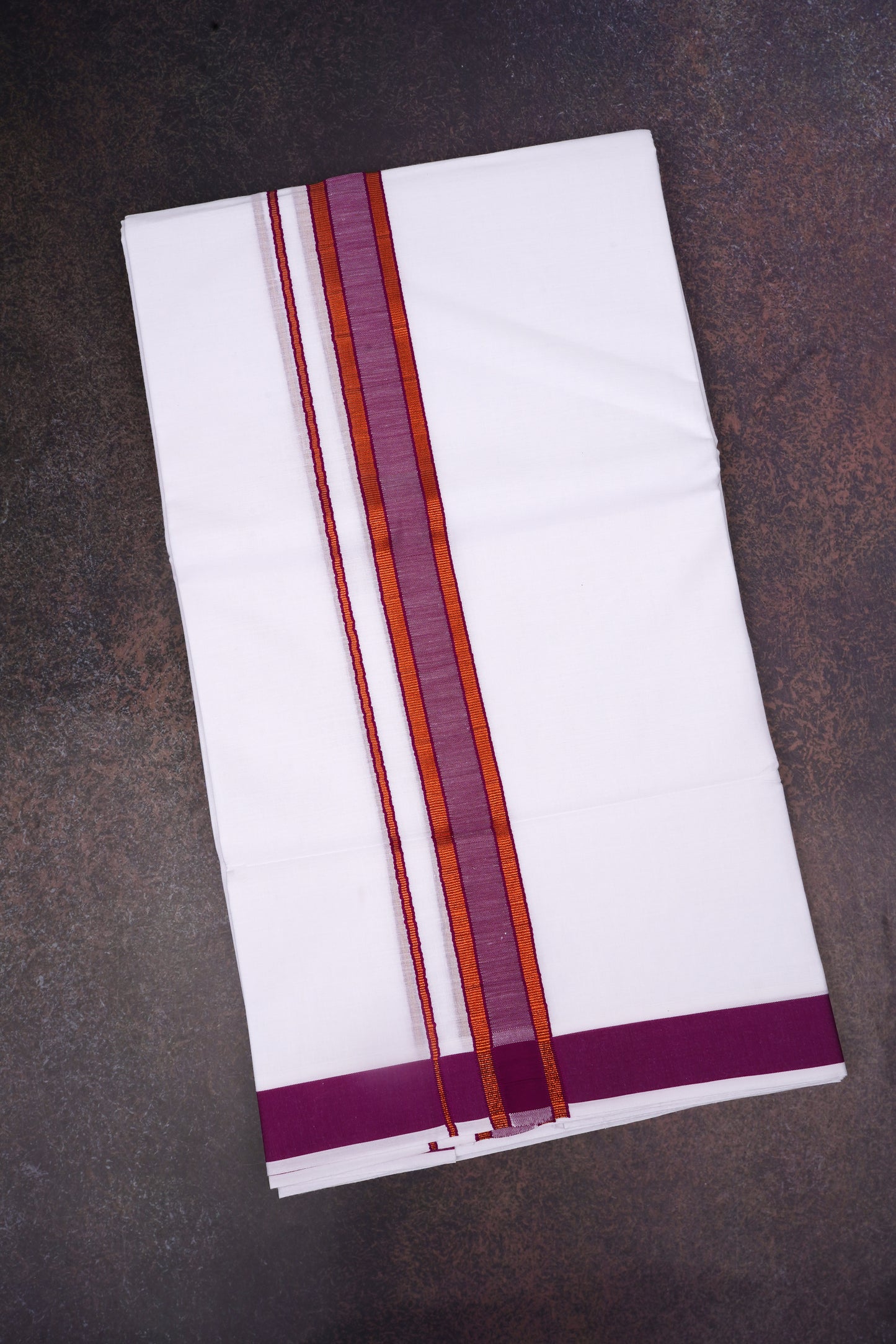 FD-176 W/D DHOTI 3.80 MTR-Dark Pink