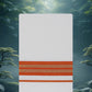 WHITE SINGLE COTTON KARAI - FCS-20 DHOTHIE 2.00 MTR