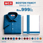 BOSTON FANCY SINGLE SET H/S - (ASSORTED PATTERN) - Ajantha Blue (11)