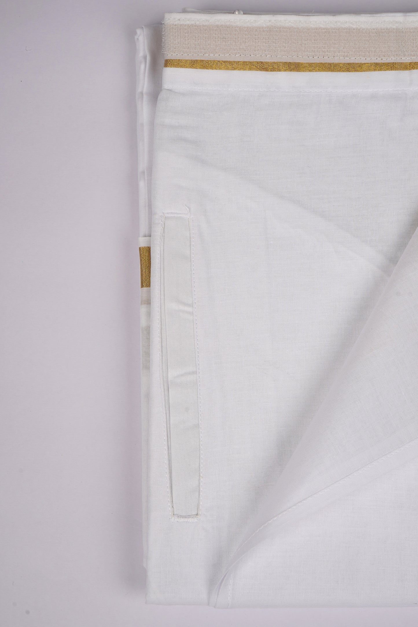 PKT GLD-01 VELCRO WHITE DOUBLE DHOTI