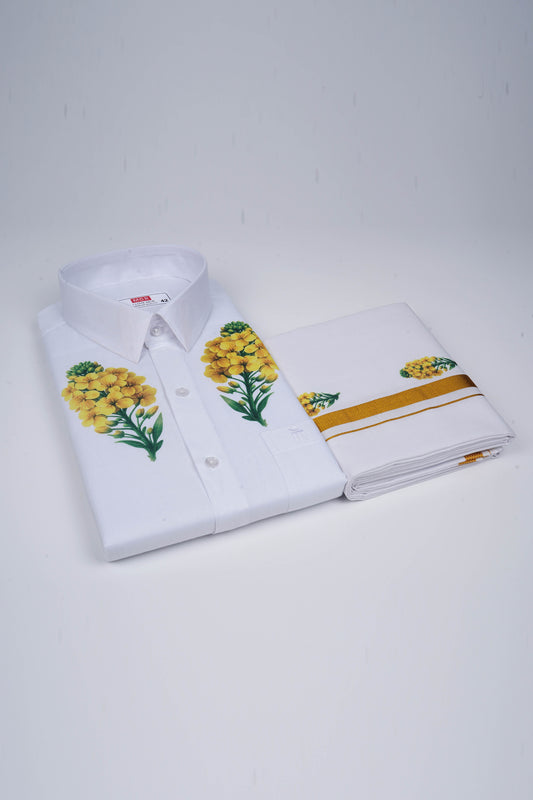 Vishu Kani White Double Set F/s