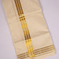 GLD-122C CREAM DOUBLE DHOTI  4.00 MTR