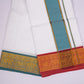 PK-9X5-12 SET WHITE DOUBLE DHOTI - green