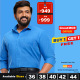 Great MCR Offer Combo Colour Shirt (Buy 1 get 1 free) (Assorted Color Only)