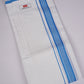 PKT FD-02 VELCRO WHITE DOUBLE DHOTI - Blue