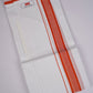 PKT FD-02 VELCRO WHITE DOUBLE DHOTI - Light Orange