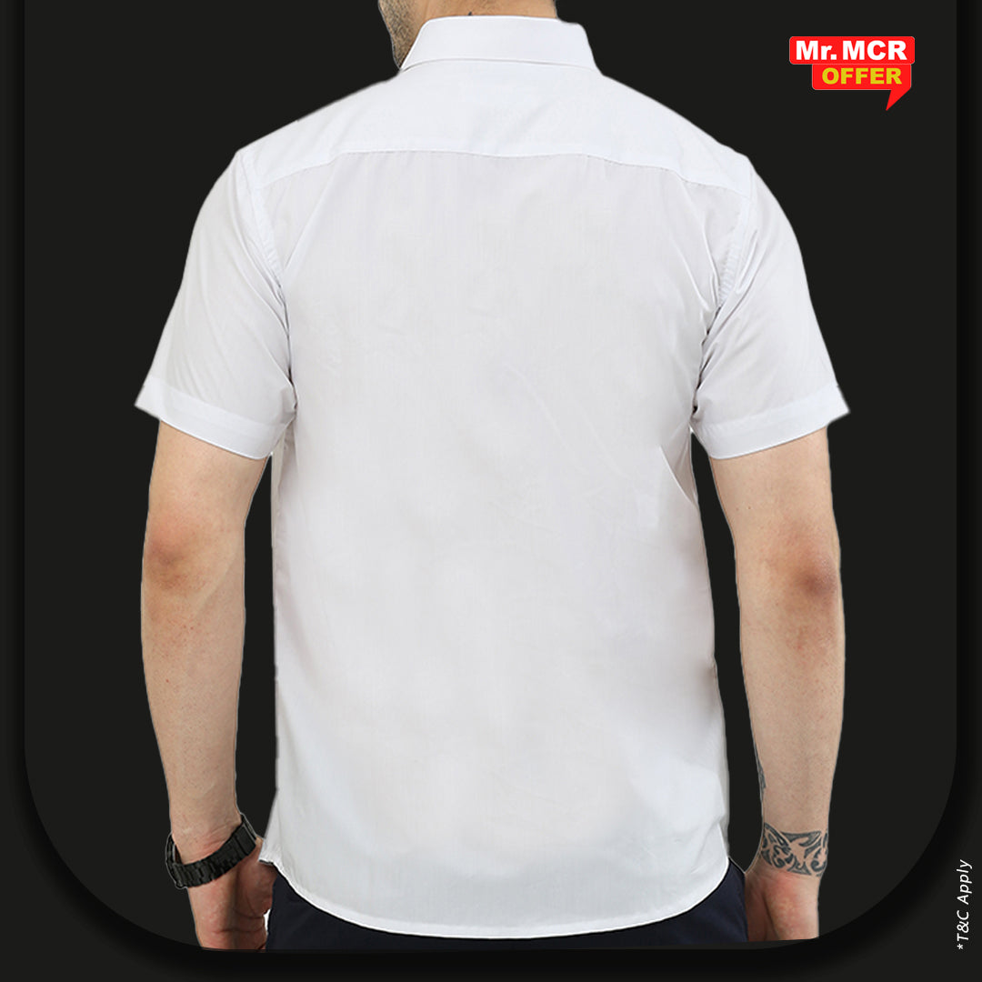 Mr. MCR Offer Combo White Shirt (Buy 1 get 1 free)