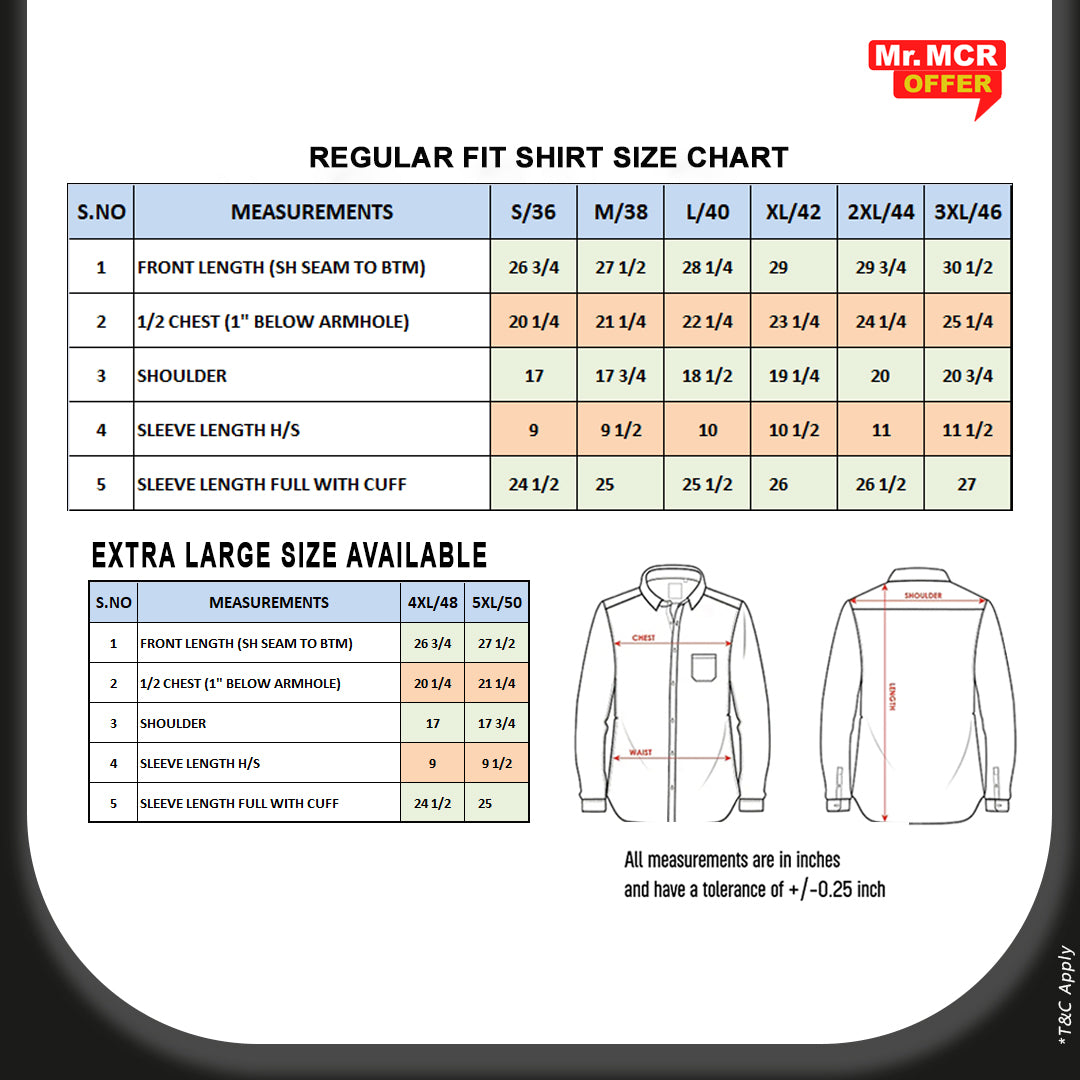 Mr. MCR Offer Combo White Shirt (Buy 1 get 1 free)