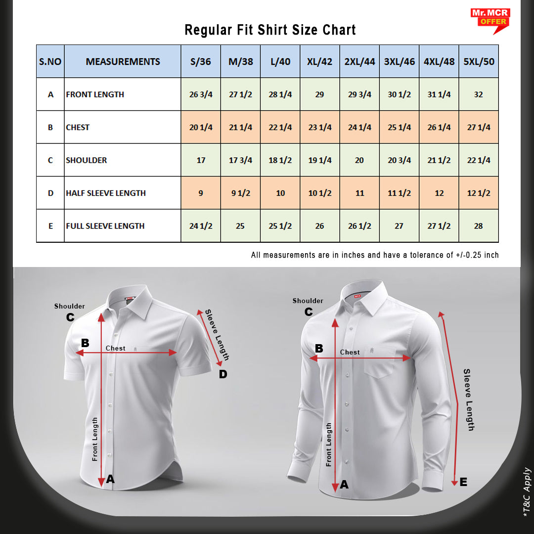 Mr. MCR Offer Combo White Shirt (Buy 1 get 1 free)