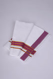 FS-107 W/S DHOTI 2.00 MTR - GOLD DARK VIOLET