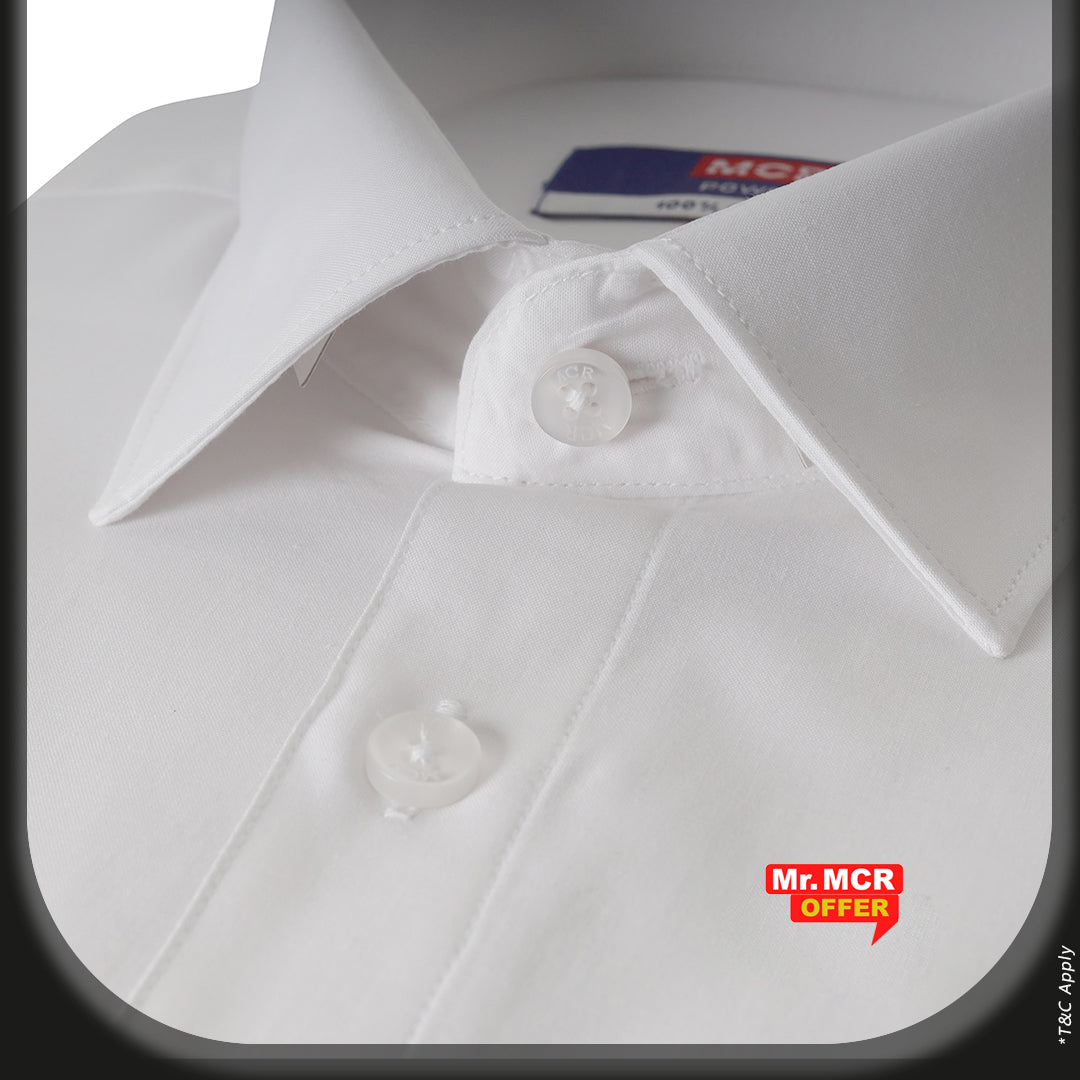 Mr. MCR Offer Combo White Shirt (Buy 1 get 1 free)