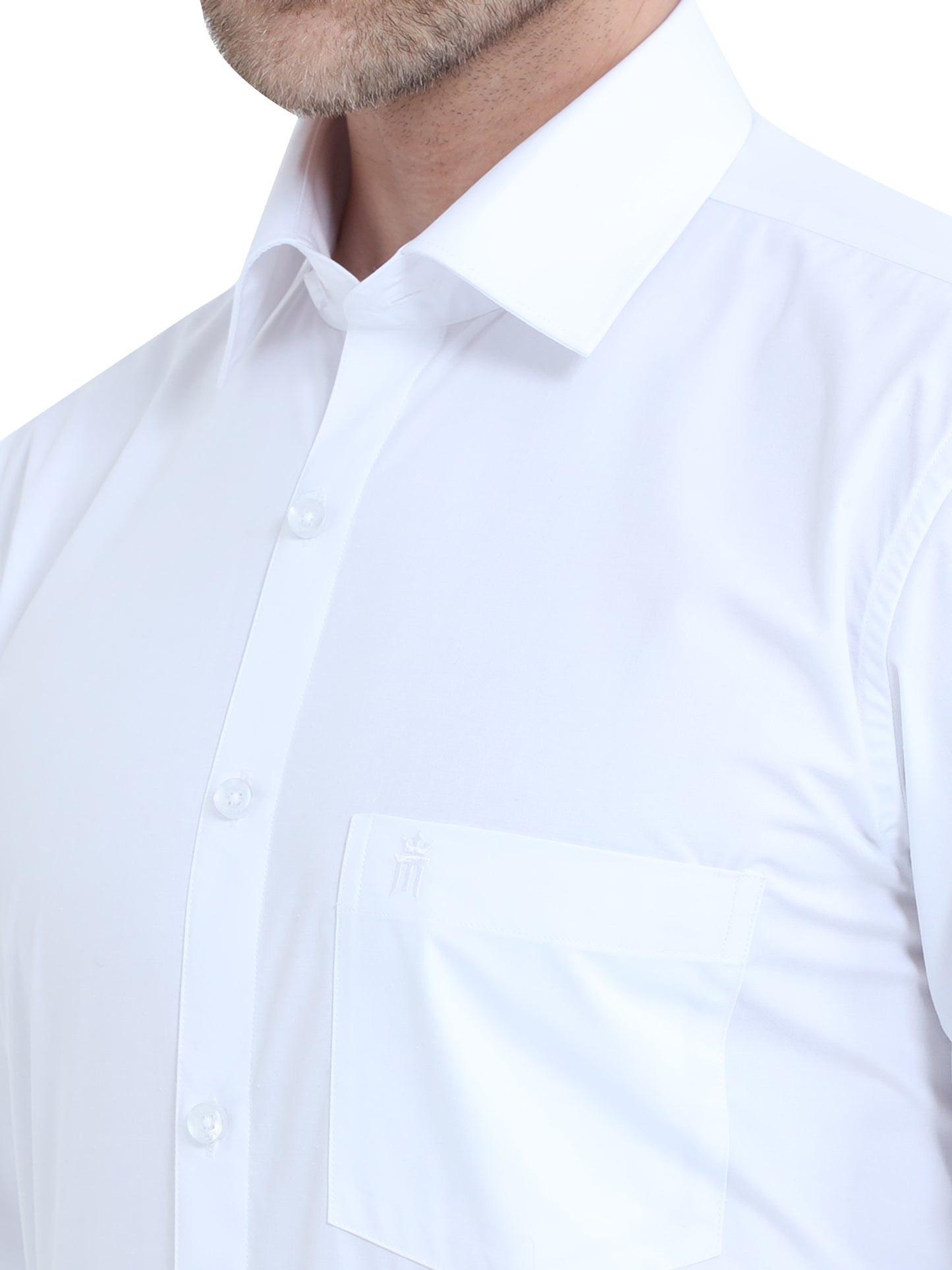 MCR ANTI WRINKLE Full Sleeve Formal White Shirt For Men