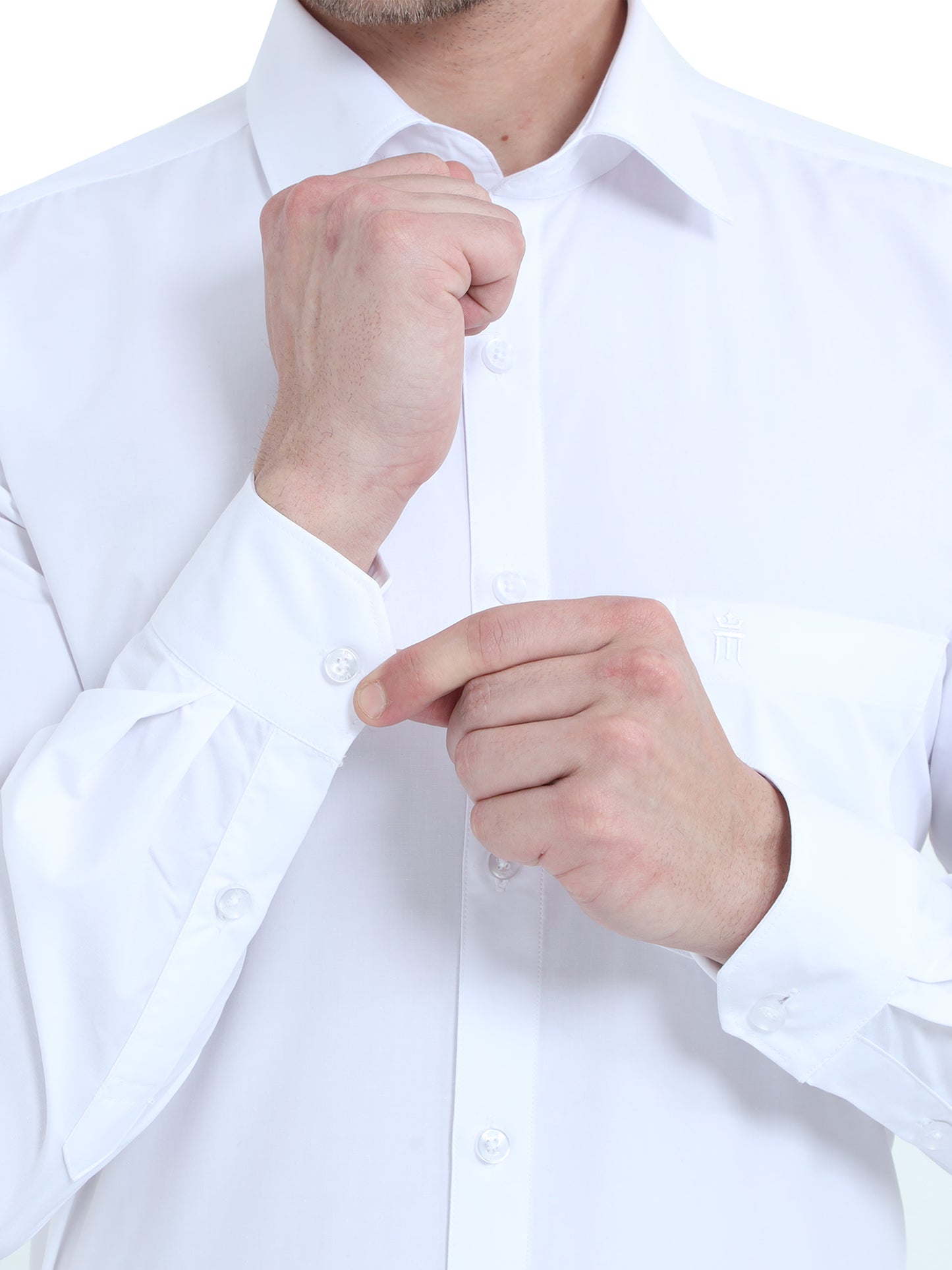 MCR ANTI WRINKLE Full Sleeve Formal White Shirt For Men