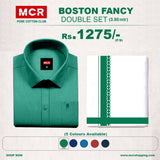 Boston Fancy Double Set F/S - (Assorted Pattern) - 02 Green