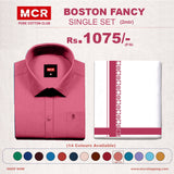 Boston Fancy Single Set F/S - (Assorted Pattern) - 21553 Light Pink