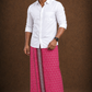 Sulthan Colours Dhoti - Rani Rose