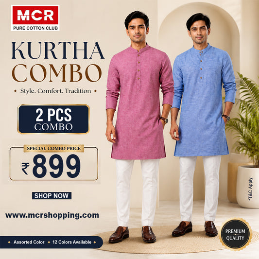 2 pcs Short Kurtha Combo pack - Assorted Color
