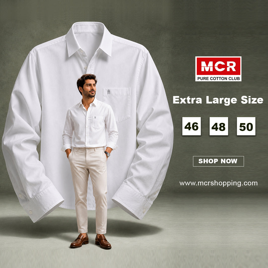 EXTRA LARGE SIZE WHITE SHIRT