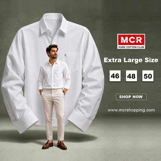 EXTRA LARGE SIZE WHITE SHIRT
