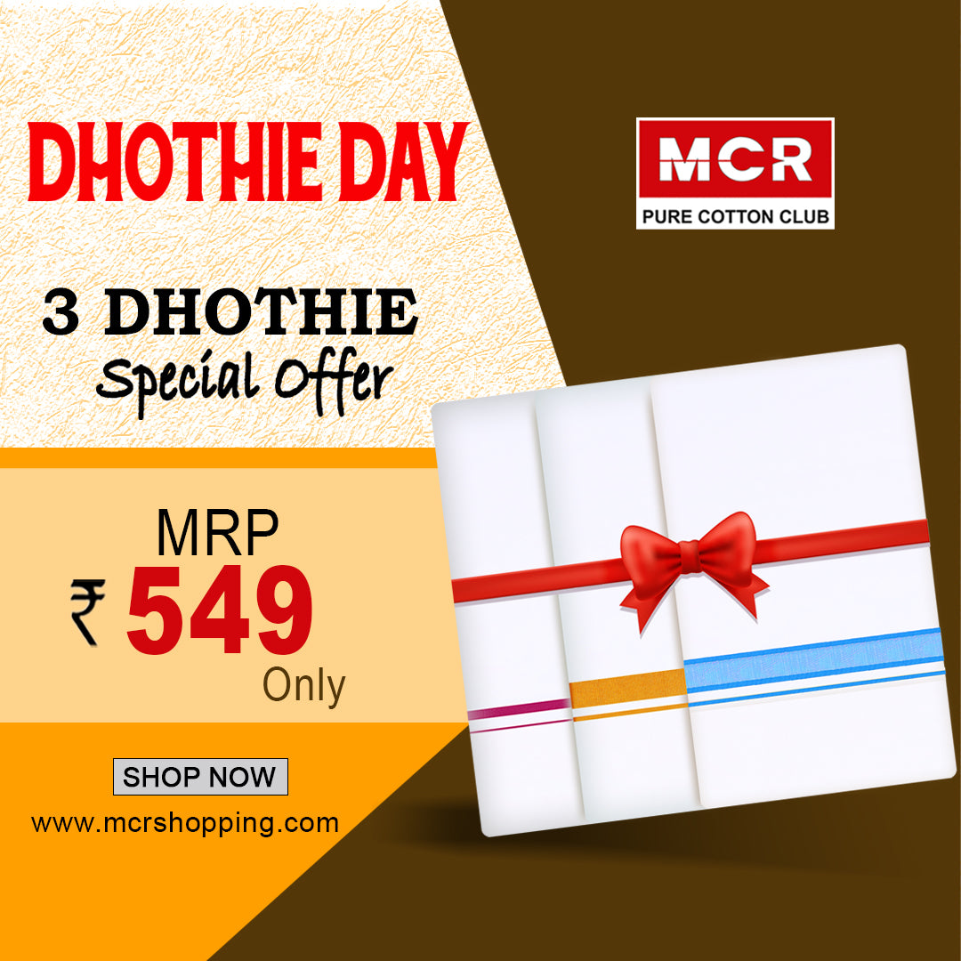 MCR-DHOTHIE DAY DHOTHIE 3 PCS COMBO W/S