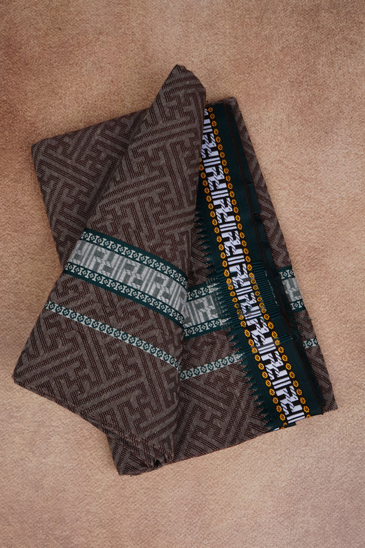 Sulthan Colour Jaquard Dhoti Ethnic Wear - Dark Brown
