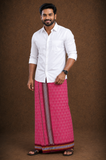 Sulthan Colours Dhoti - Rani Rose