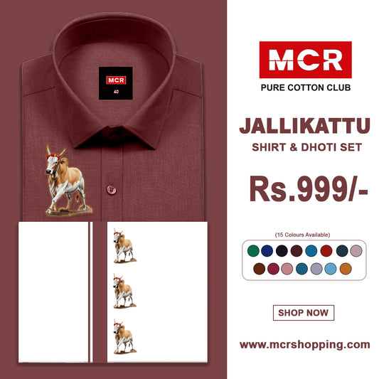 JALLIKATTU COLOUR SINGLE SET H/S - pink (52)