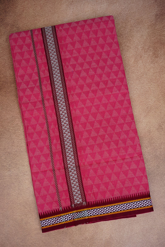 Sulthan Colour Jaquard Dhoti Ethnic Wear - Rani Rose