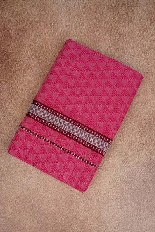 Sulthan Colours Dhoti - Rani Rose