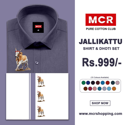JALLIKATTU COLOUR SINGLE SET H/S - lavender (55)