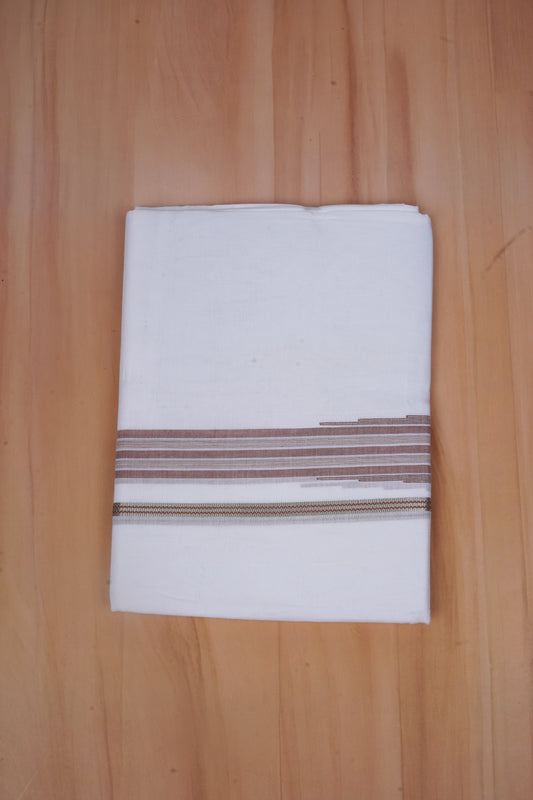 FCD-607 W/D DHOTI 3.80 MTR - Light Brown