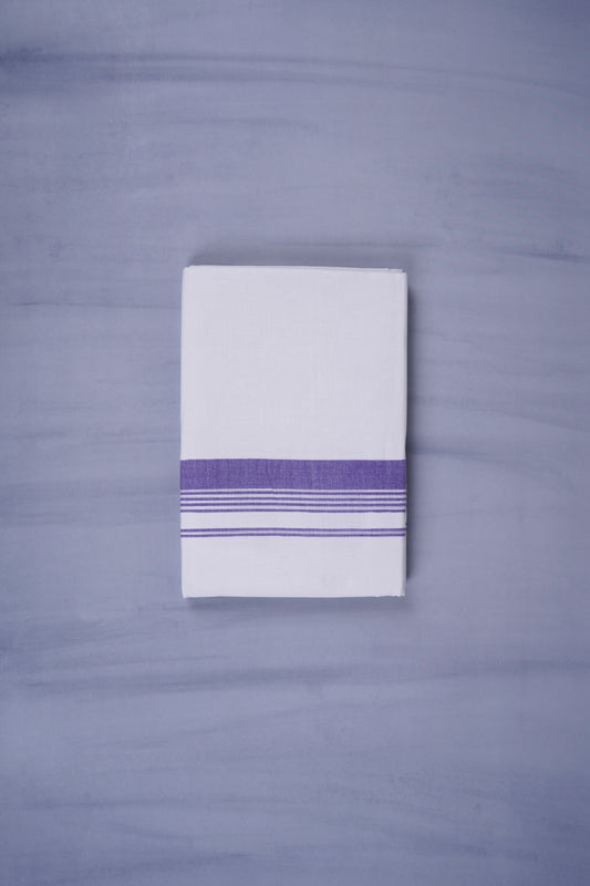 KERALOOM FINISH COTTON 327 W/D DHOTI 3.80 MTR - Violet