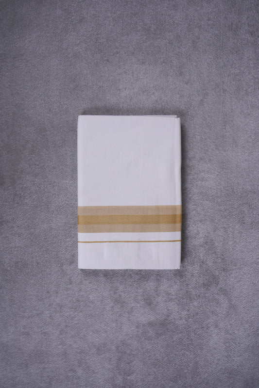 KERALOOM FINISH COTTON 326 W/D DHOTI 3.80 MTR - Light Brown