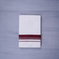 KERALOOM FINISH COTTON 332 W/D DHOTI 3.80 MTR - Dark Maroon