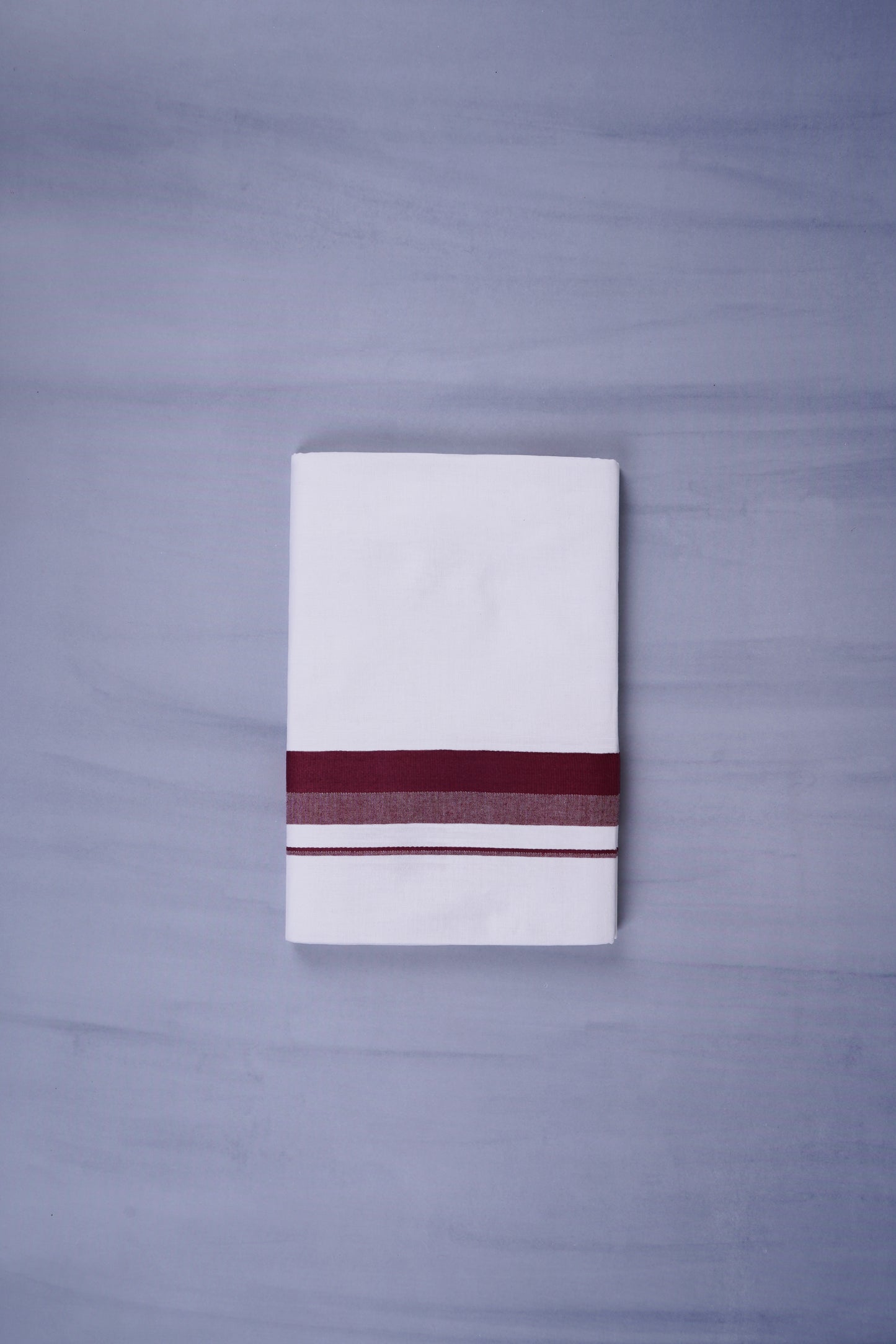KERALOOM FINISH COTTON 332 W/D DHOTI 3.80 MTR - Dark Maroon