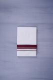 KERALOOM FINISH COTTON 332 W/D DHOTI 3.80 MTR - Dark Maroon