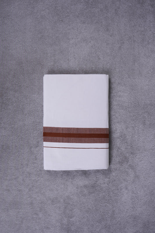 KERALOOM FINISH COTTON 326 W/D DHOTI 3.80 MTR - Maroon