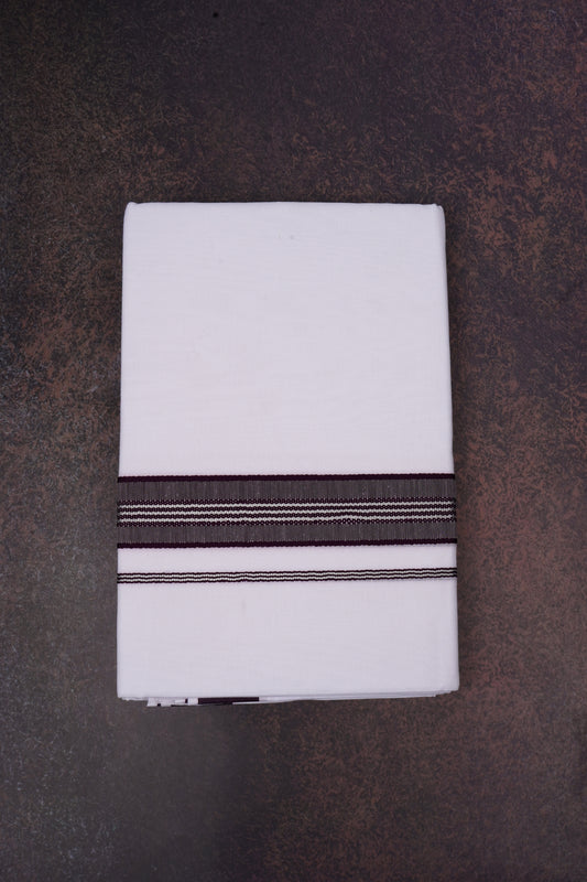 FD-166 W/D DHOTI 3.80 MTR-Dark Brown